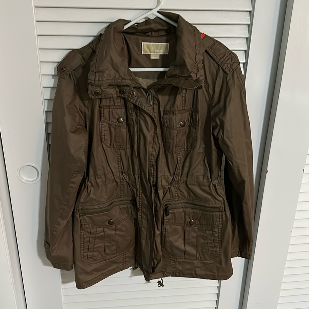 Michael kors dark brown rain/wind jacket small